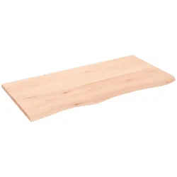 vidaXL Waschtischplatte 100x50x2 cm Massivholz Unbehandelt
