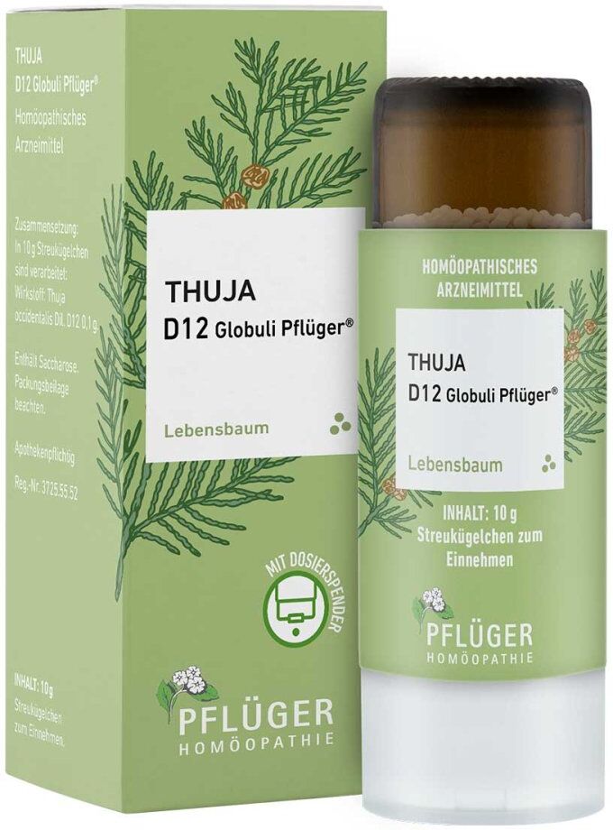 Thuja D12 Globuli Pflüger Dosierspender