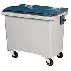 KOROK Müllcontainer Rossignol 770 L Kunststoff grau ohne Schiene, mit 4 Rädern