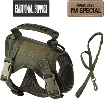 Inspire Curations TactiPaw Tactical Cat Harness & Leash Vest For Outdoor Adventures green