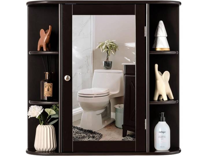 SPIEGELSCHRANK Badezimmerspiegel Braun