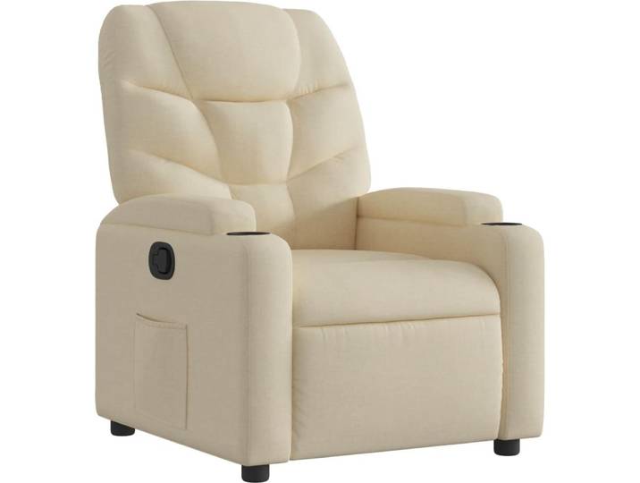 vidaXL Fauteuil relax Tissu Crème