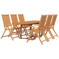 Helloshop26 - 7-teiliges Garten-Essset Gartenmöbel massives Akazienholz 02_0013933