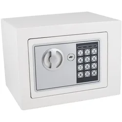 Pavo Wertschutzschrank 23,0 x 17,0 x 17,0 cm elektronisches Zahlenschloss weiß, 23x17x17 cm