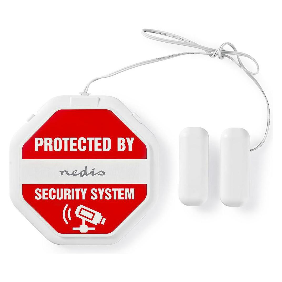 Nedis Doorstep Window Alarm Battery Powered 2X CR2032 85 dB White (ALRMGBD20WT)