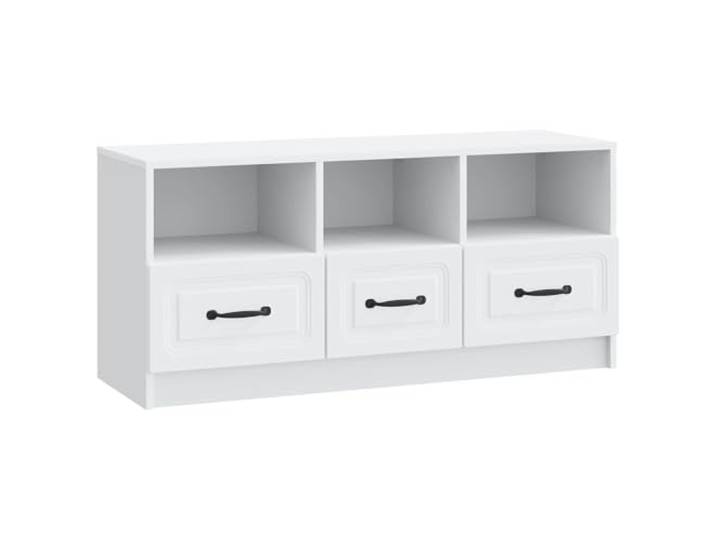 Makastle TV-Schrank Weiß 102x34,5x47 cm Holzwerkstoff