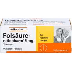 Folsäure-Ratiopharm 5mg 20 ST
