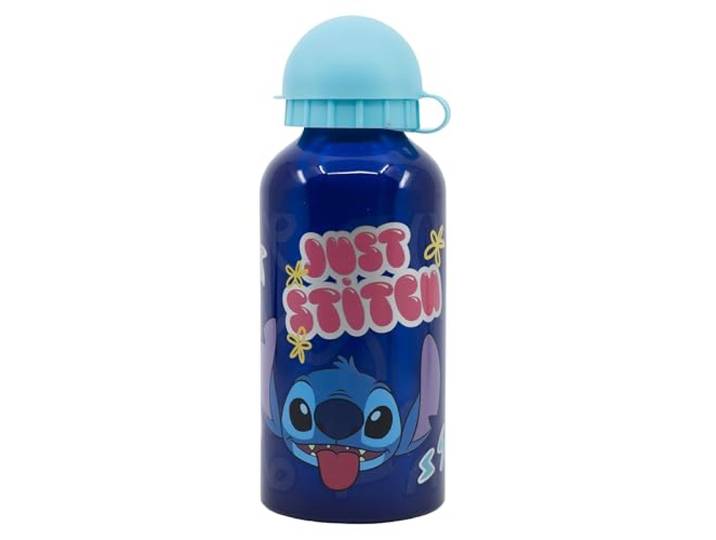 Stitch drinkfles van aluminium voor kinderen, herbruikbaar, 400 ml