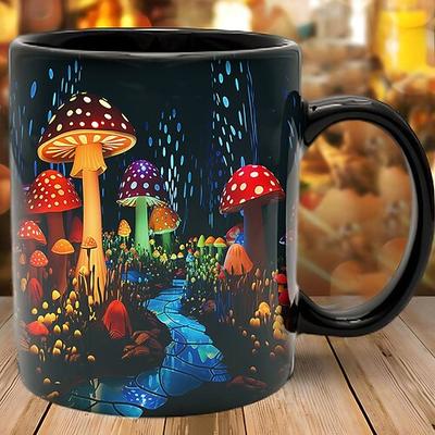 Pilz-Fantasie-Tasse - trippiges, nebliges Naturdesign, perfektes Geschenk für Naturliebhaber und Fantasy-Fans