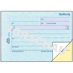 Avery, Formular, Formularbuch Quittung