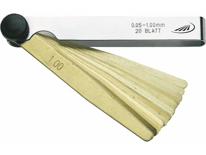 Helios Preisser Fühlerlehren (Blatt konisch\, 10mmx100mm\, 0\,05ü1\,0mm\, 20 Blatt)