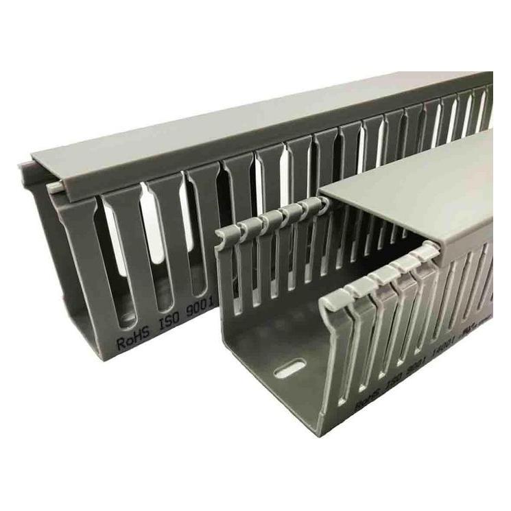 RS PRO Grey PVC open slot trunking,25x25mm 1m L (100 cm) (8793713)