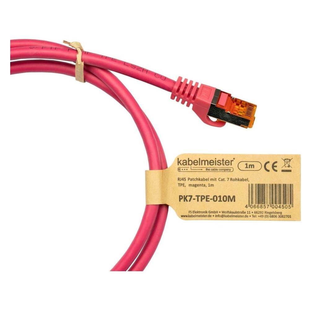 Varia PK7-TPE-150M - Patchkabel Cat.7, S/FTP, 15m, magenta (S/FTP, CAT7, 15 m) (PK7-TPE-150M)