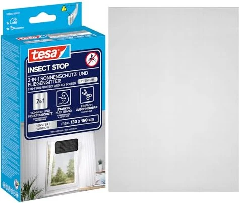Tesa Fliegengitter Insect Stop mit Sonnenschutz anthrazit
