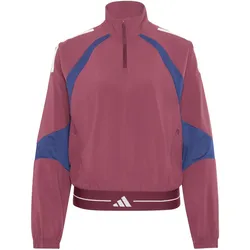adidas Hyperglam 3-Streifen Colorblock Woven 1/4-Zip Sweatshirt Damen KQ5762 - maroon S