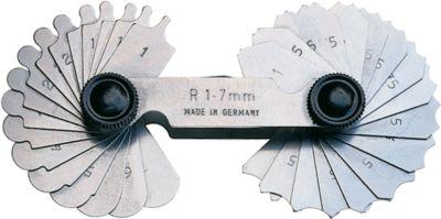 Radienschablone R7,5-15 mm=je 16 Blatt