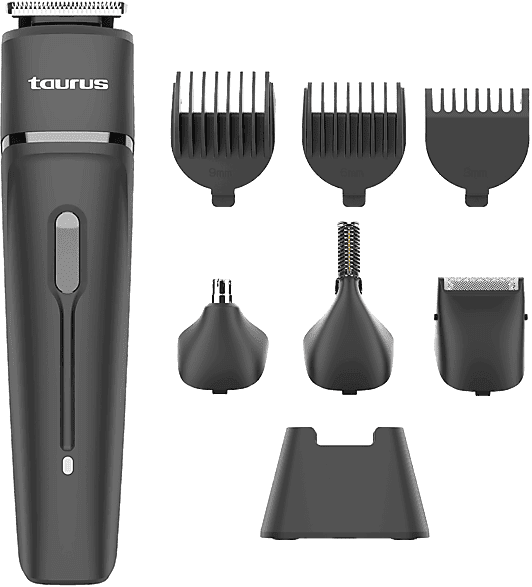 Afeitadora corporal - Taurus HIPNOS COMPLETE, 3 velocidades, 7 en 1, Peine para la barba, cepillo de limpieza., 90 min, Gris