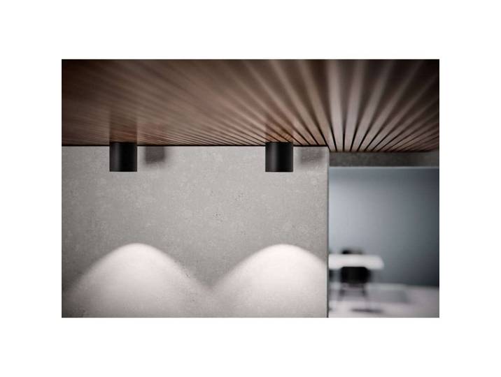 Plafonnier Solo 2 Round, noir/blanc, Ø 10 cm - Light-Point - Cuisine - Aluminium