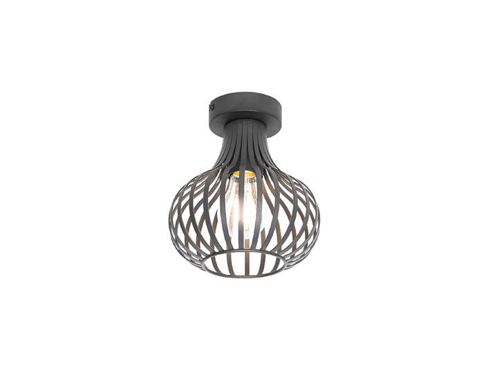 Plafonnier moderne noir 18 cm - Saffira