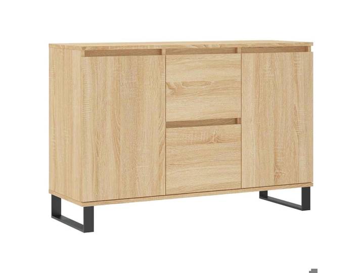 FAF-NEUF* Buffet bas d'entrée Buffet Salon - Chêne Sonoma - 104x35x70 cm bois d'ingénierie JUILLET519563