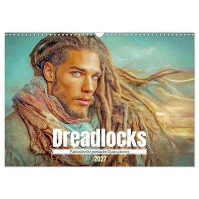 Dreadlocks - Fantasievolle poetische Illustrationen (Wandkalender 2027 DIN A3 quer), CALVENDO Monatskalender