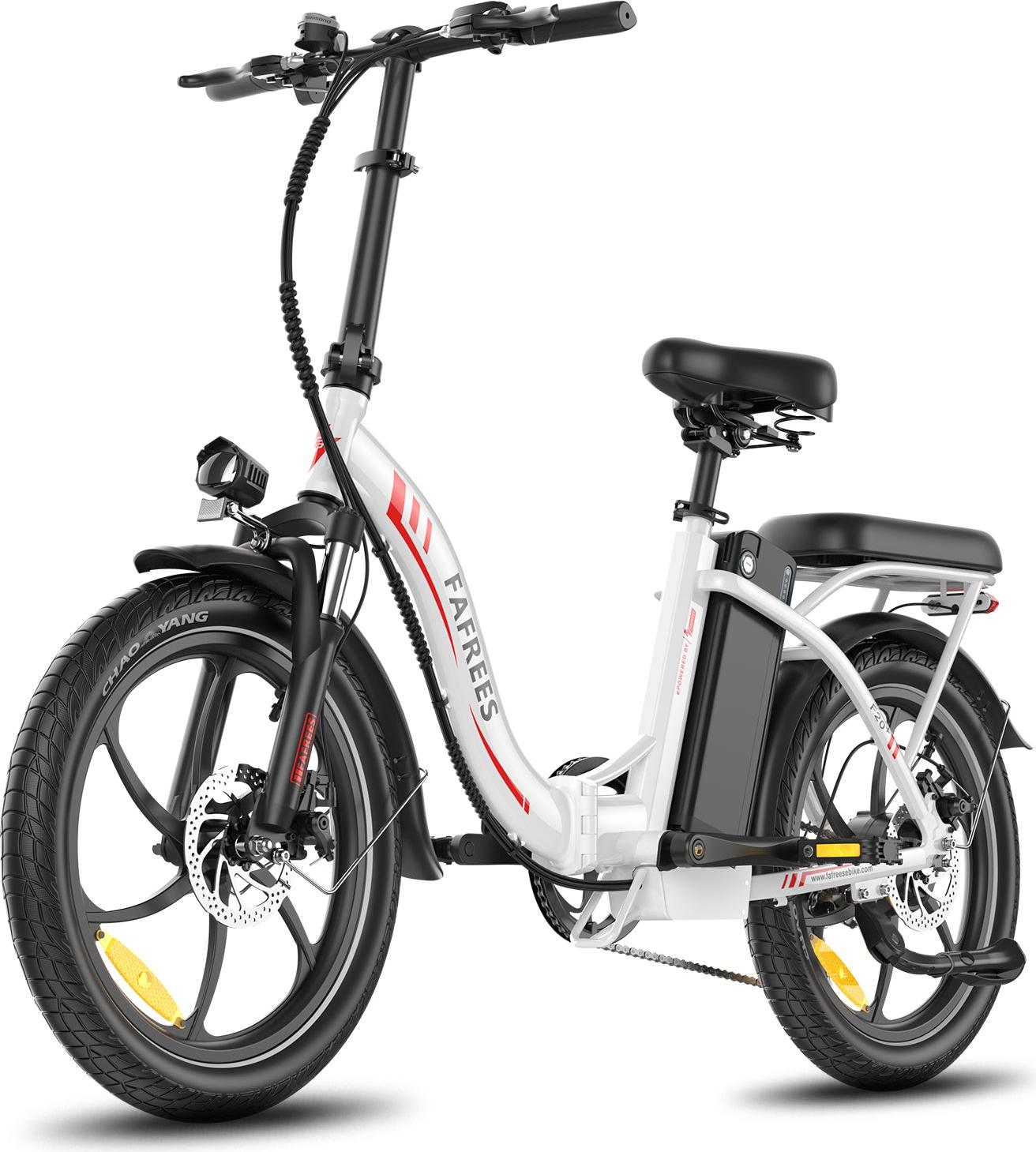 E-Bike FAFREES F20+ - Motor 250W Akku 36V20Ah 20 Zoll Räder Mechanische Scheibenbremse - Weiß