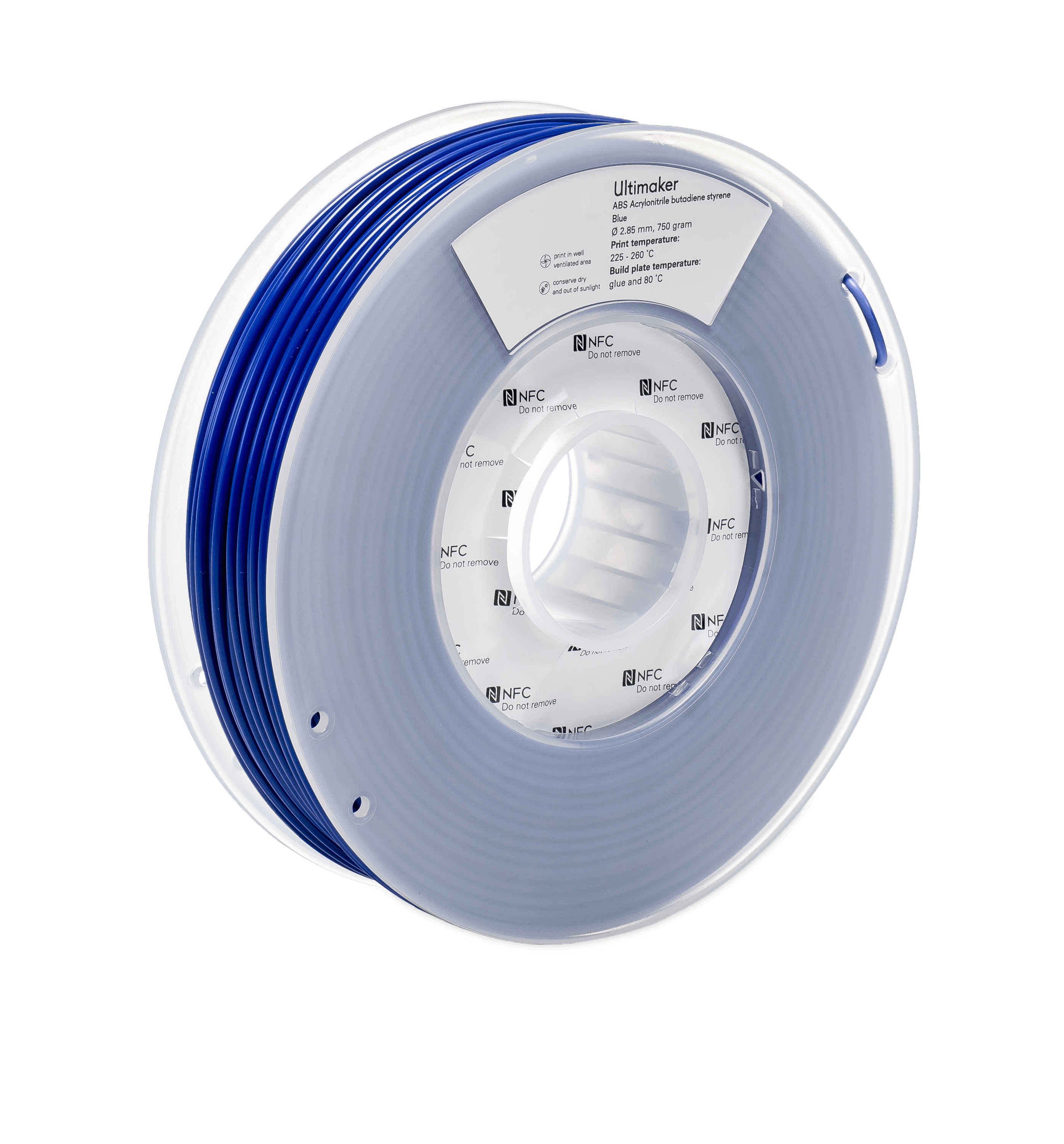 Ultimaker ABS - 2.85 mm - 750 g - Blue 1624