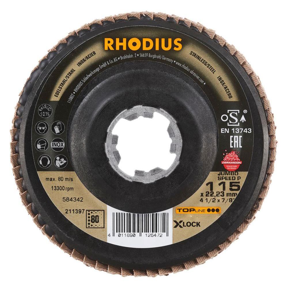 Rhodius Fächerschleifscheibe JUMBO SPEED P X-LOCK (80) (211397)