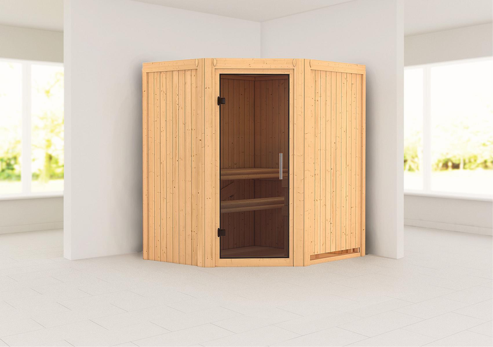 KARIBUHOLZT Sauna Taurin Eck, o. Zub. graphitf. GGT 09238898