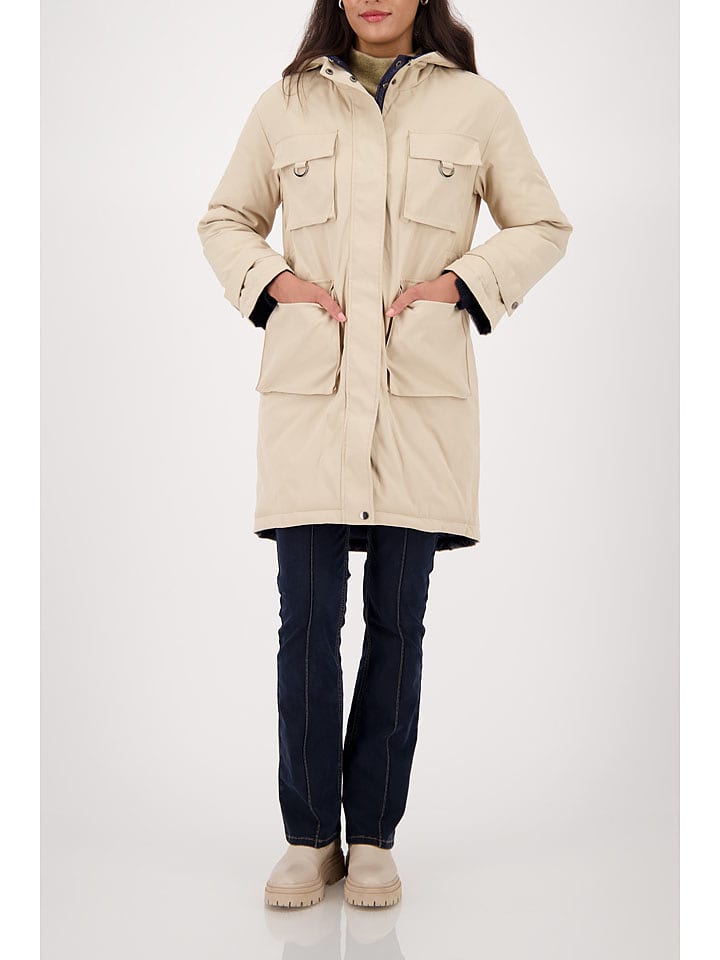 monari Wende-Parka in Sand/ Dunkelblau - 34
