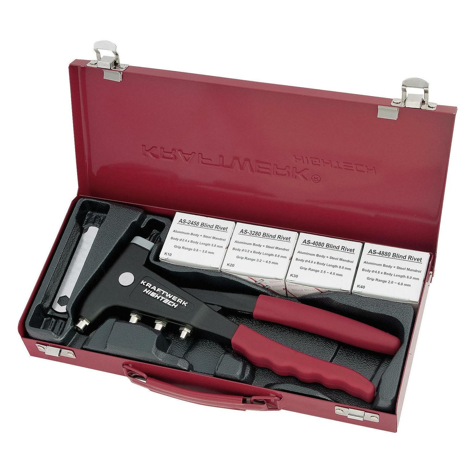 Kraftwerk Industrie-Handblindnietzangen-Satz (2.40 - 4.80 mm) (4261)
