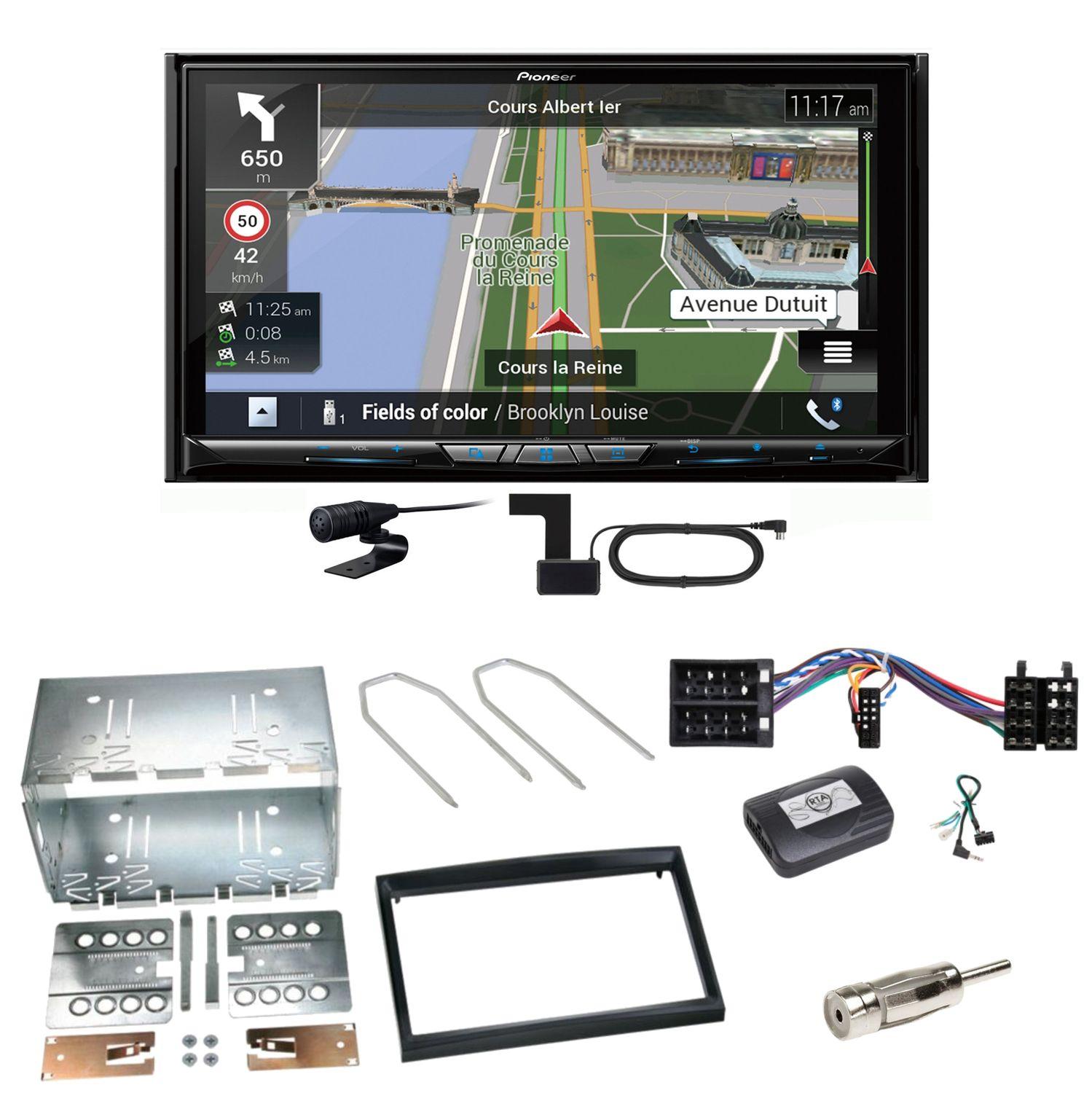 Pioneer AVIC-Z930DAB Navigation USB MP3 Einbauset für Peugeot 307 Citroen C2 C3