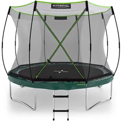 KINETIC SPORTS Trampolin Federlos-Design 'Bungee Safety Elite' - Outdoor Gartentrampolin für Kinder   Dunkelgrün Ø 305 cm Ø 305 cm