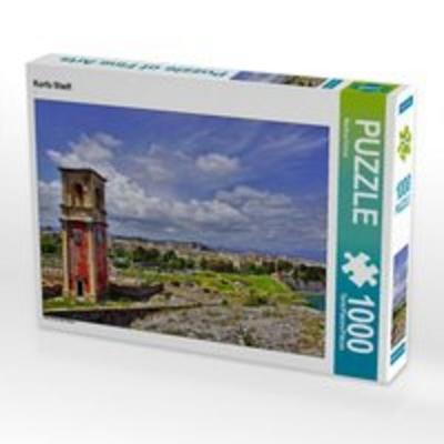 CALVENDO Puzzle Korfu Stadt | 1000 Teile Lege-Größe 64x48cm Foto-Puzzle für glückliche Stunden