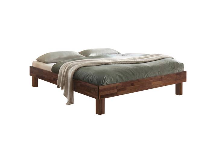 Hasena Bett, Nussbaum, Holz, Nussbaum, massiv, 160x200 cm, in verschiedenen Holzarten erhältlich, Größen Über- und Sondergrößen erhältlich, Kinderzimmer & Jugendzimmer, Kindermöbel, Kinderbetten