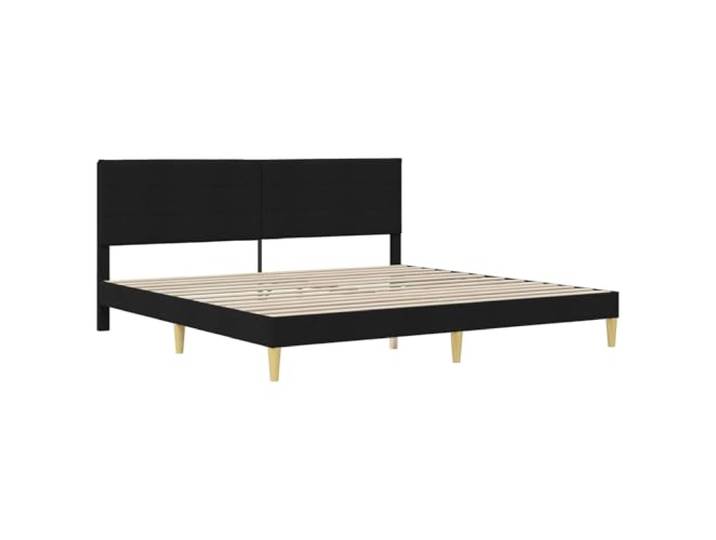 SKTQYQO Bettgestell mit Kopfteil, schwarz, 180 x 200 cm Modernes Design, klare Linien, rechteckige Form, strapazierfähiger Stoff