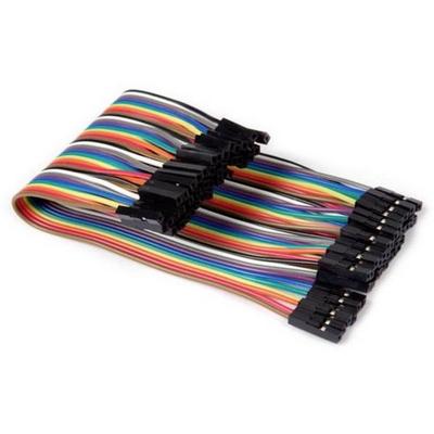 Whadda WPA429 Jumper-Kabel [40x Drahtbrücken-Buchse - 40x Drahtbrücken-Buchse] 15.00cm Bunt