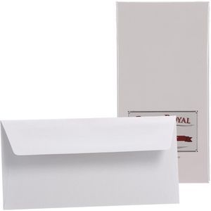 Rössler-Papier Briefumschläge eisgrau, DIN lang, ohne Fenster, nassklebend, 100g/m², 20 Stück