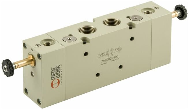 Riegler 5/3-Vanne à clapet, électropneum., commande ext., milieu ventilé, G 1/2 (7030022500)