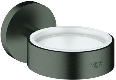 Grohe Essentials Halter 40369AL1 hard graphite gebürstet, für Seifenschale/-spender