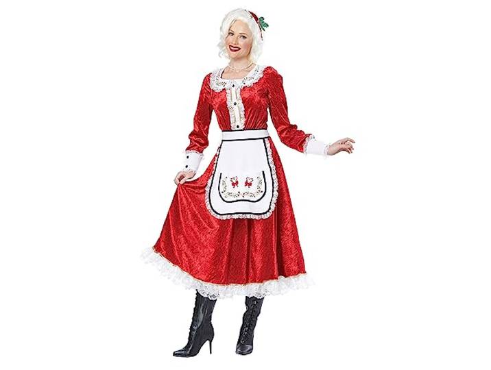 California Costumes Dames Classic Mrs. Claus Adult, Rood,wit, XS
