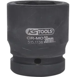 KS Tools, Steckschlüssel + Stecknuss, 1" Kraft-Stecknuss kurz