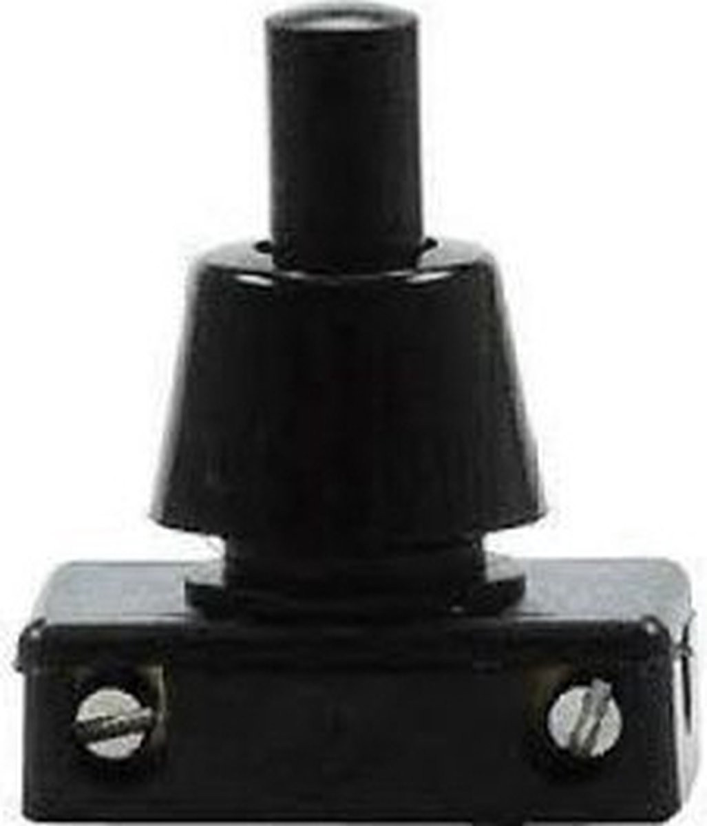 Orbit Electronic Drukschakelaar ⌀8mm OFF-ON - Enkelpolig - Inbouw - Zwart
