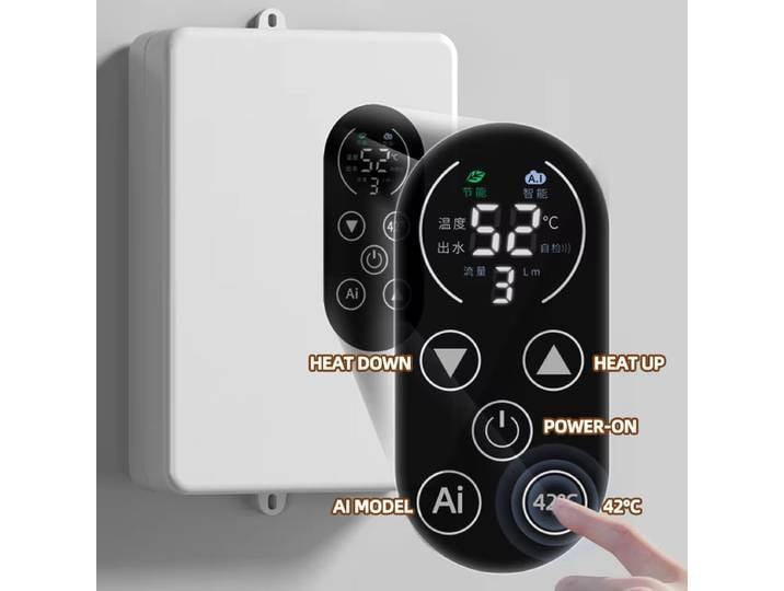 Chauffe-eau instantané 5500W/3400W, chauffe-eau électrique mural intelligent sans réservoir, thermostat, salle de bain, cuisine