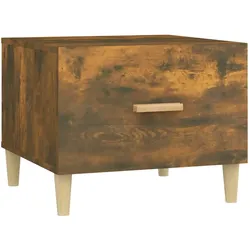 Décoshop26 - Couchtisch mit Schublade modernes Design 50 x 50 x 40 cm braunes Holzwerkstoff DEC038414