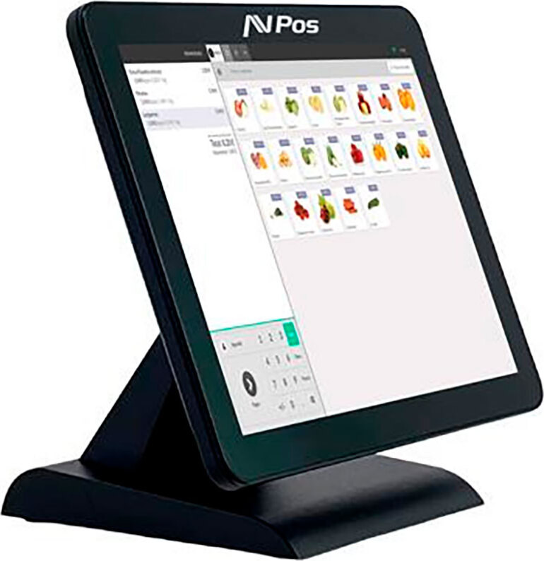 AVPos AVP-K2000B-I3-8128S 15 inch Touchscreen Computer met Intel Core i3, 8 GB RAM, 1024 x 768 pixels, Capacitief Touchscreen