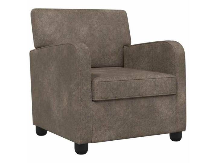 Elégance - Chic Fauteuil 1 place moderne - Fauteuil salon-séjour - Gris foncé - Simili daim - 70x79x78cm_0301639