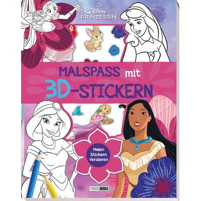 Disney Prinzessin: Malspaß mit 3D-Stickern, Taschenbuch von Walt Disney,Panini, Panini, 978-3-8332-4692-0