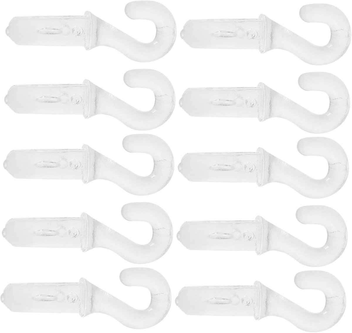 10 stuks Breukbestendige Plastic Gordijnstang Haakjes voor Raambekleding en Jaloezieën Repareren - Transparant