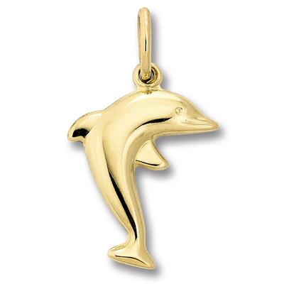 Kettenanhänger ONE ELEMENT "Delfin Anhänger aus 333 Gelbgold", gold, Schmuckanhänger, Mädchen, Gelbgold 333 Gold, Gelbgold 333, Gold, Kettenanhänger, Persönlicher Akzent – schlicht, modern, aussagekräftig